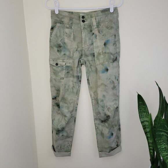 Anthropologie The Wanderer Cargo Tie Dye Slouchy Utility Pants Women's Size 25 - Picture 2 of 14